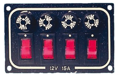 Switch panel, 4 switches