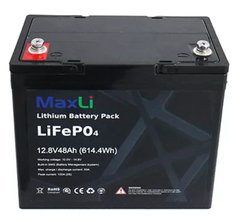 12.8V-48Ah Litija akumulators MaxLi YS12-48 LiFePO4 (614.4Wh)