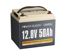 Power Queen 12V 50AH LIFEPO4 Battery, built -in 50a BMS
