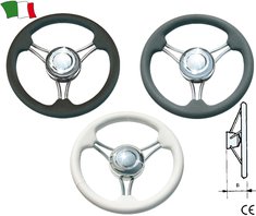 Steering wheel with three spoke (grey)  D350mm