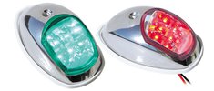 LED navigation lights polished stainless steel