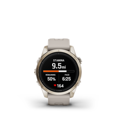 GARMIN epix™ Pro (Gen 2) – Sapphire Edition | 42 mm Soft Gold with Light Sand Band