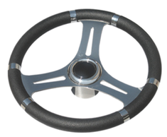 Steering wheel with three-spoke, Black