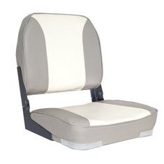 Deluxe Folding Boat Seat Grey/White
