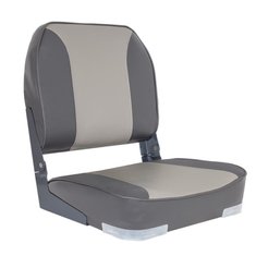 Deluxe Folding Boat Seat Grey/Charcoal