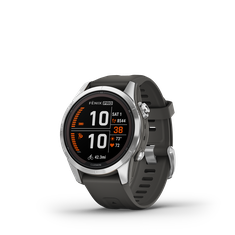 GARMIN fēnix® 7S Pro – Solar Edition Silver with Graphite Band