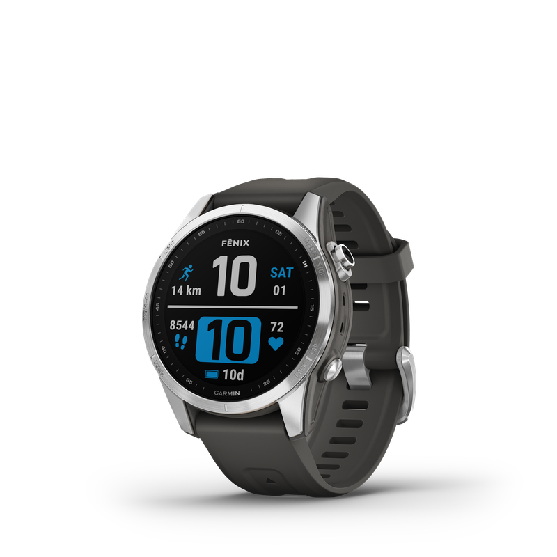 GARMIN ガーミン fenix7 Silver/Graphite fenix 7, Silver with Graphite Band - Walmart.com