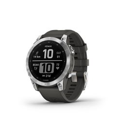 GARMIN fēnix® 7 – Standard Edition Silver with Graphite Band