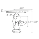 RAM® Universal Marine Electronic Mount - C Size Short