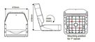 DELUXE high back chair, Grey/Charcoal