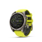 GARMIN fēnix® 8 – 47 mm, Solar, Sapphire Sapphire, Titanium with Amp yellow/graphite silicone band