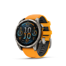 GARMIN fēnix® 8 – 47 mm, AMOLED Sapphire, Titanium with Spark orange/graphite silicone band