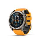 GARMIN fēnix® 8 – 51 mm, AMOLED Sapphire, Titanium with Spark orange/graphite silicone band