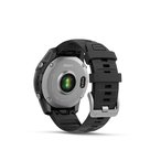 GARMIN fēnix® E – 47 mm, AMOLED Stainless steel with Black silicone band