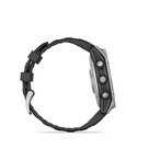 GARMIN fēnix® E – 47 mm, AMOLED Stainless steel with Black silicone band