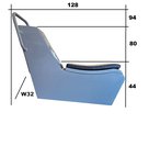 Jockey console with soft seat ALU