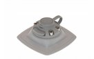 Lock and PVC mounting platform 110x110 mm for installation on PVC inflatable balloon, gray